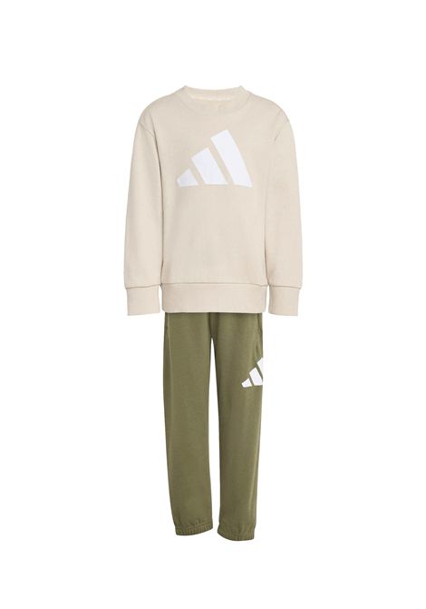 Tuta Adidas Essentials Jogger French Terry Beige Verde Oliva Bambini ADIDAS CORE | Tute | KB9668-